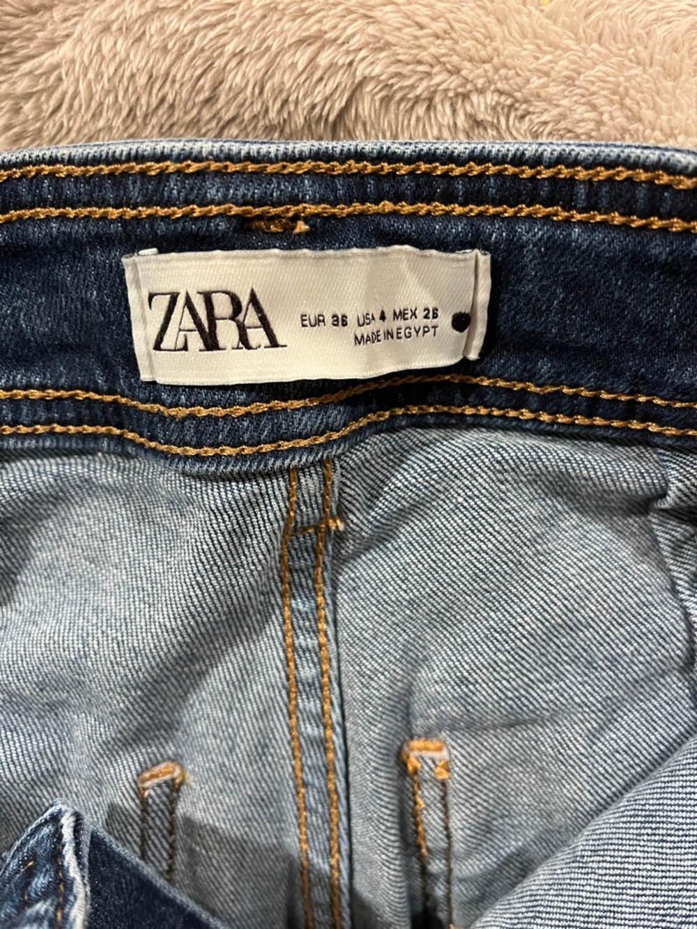 Zara Dark Blue High-Rise Wide Leg Jeans, women’s size 4 - Picture 3 of 3
